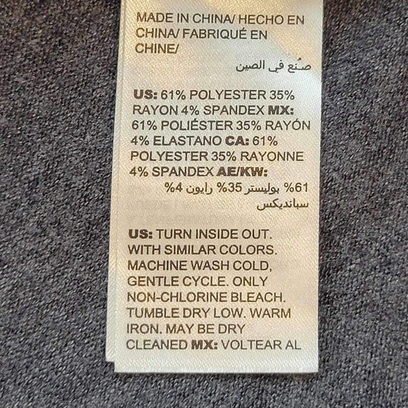 Chicos Tunic Shirt Womens 1 US M Gray Floral LS Longline Pockets Art To Wear - Picture 6 of 13